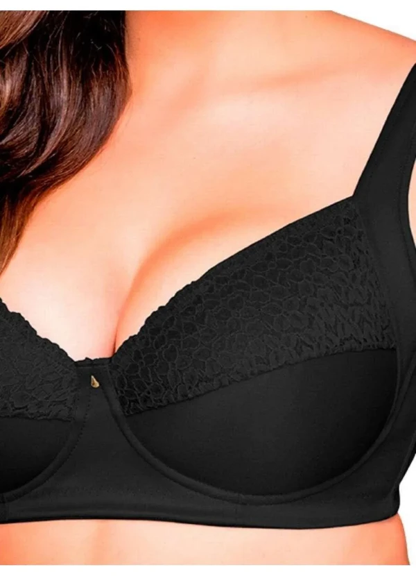 Dilady - Sutiã com Aro e sem Bojo Dilady 124132 Plus Size 012-Preto 2