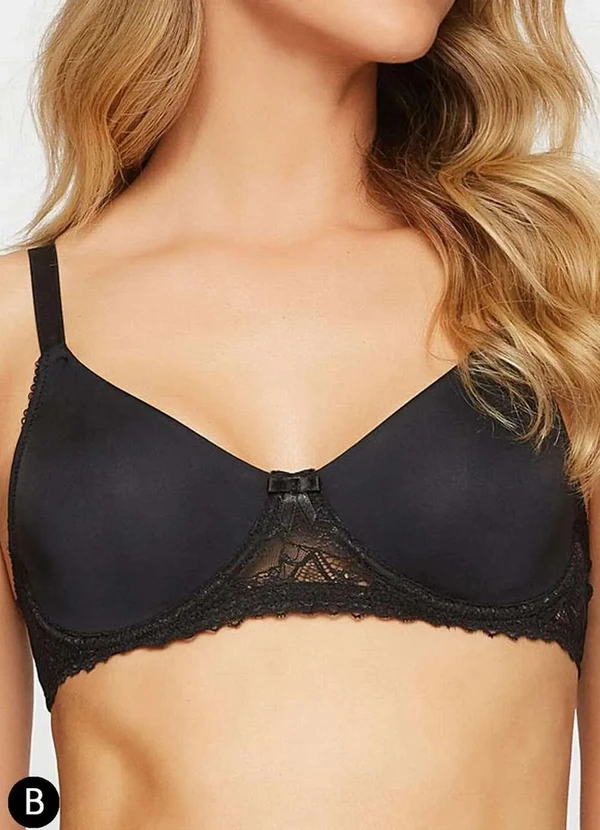 Valisere - Sutiã com Aro e sem Bojo Valisere 22411 Taça B 71-Preto