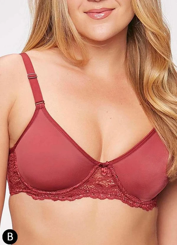 Triumph - Sutiã com Aro e sem Bojo W Triumph Brigitte 24785 Taça B 235-Sensuale