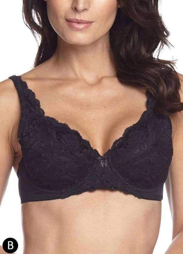 Triumph - Sutiã com Aro e sem Bojo W Triumph Classic Soft 24341 Taça B 217-Preto