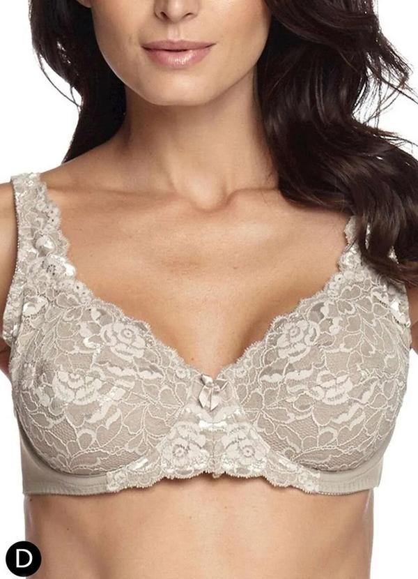 Triumph - Sutiã com Aro e sem Bojo W Triumph Classic Soft 24341 Taça D 48-Mink