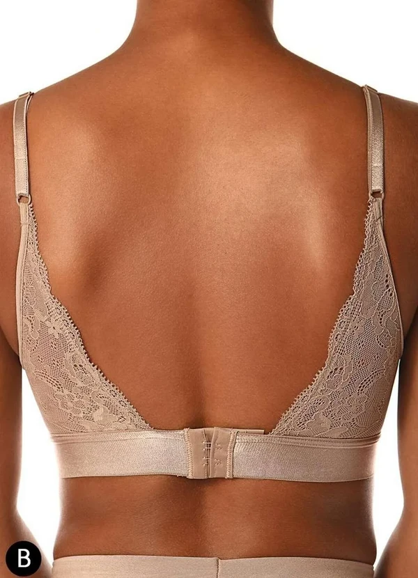 Demillus - Sutiã sem Aro com Bojo Aubade Demillus 63498 Taça B 55-Bege-Rosado 2