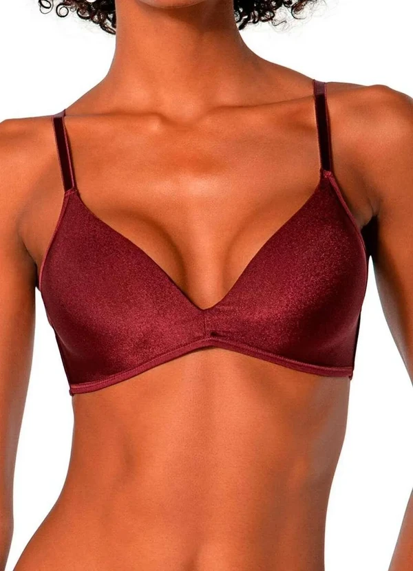 Demillus - Sutiã sem Aro com Bojo Paraíso Demillus 63476 50-Vinho-Borolo