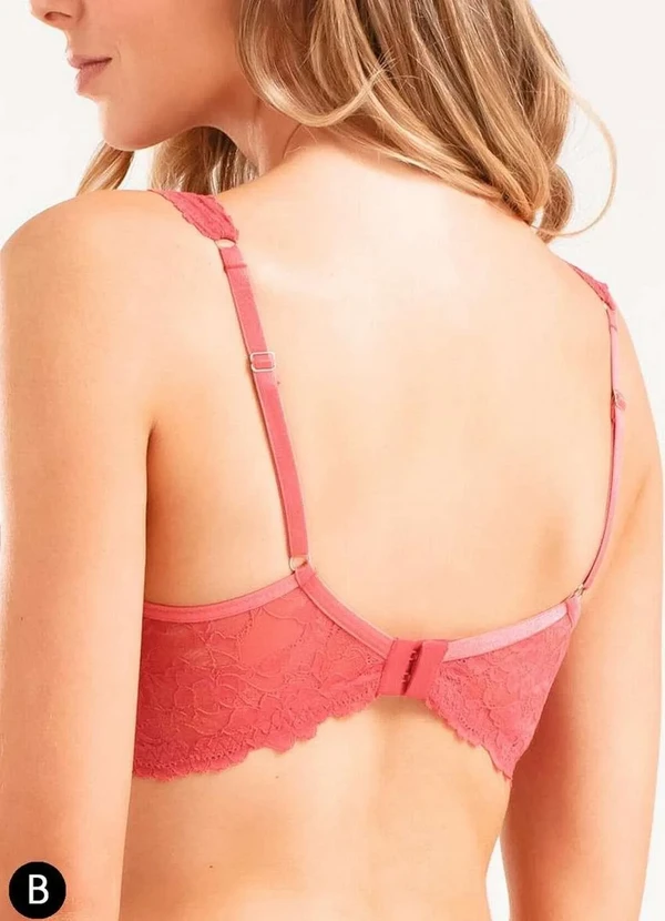 She - Sutiã sem Aro com Bojo She 522.02 Taça B Ro06-Rosa 2