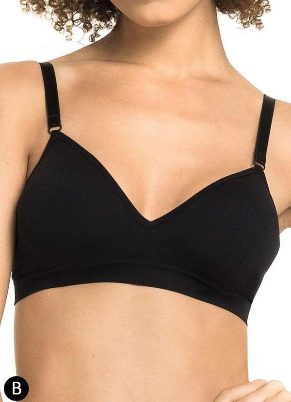 Trifil - Sutiã sem Aro com Bojo Trifil 4935 Taça B 008-Preto