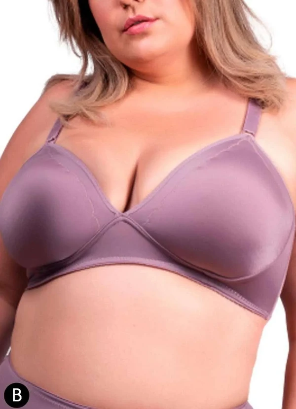 Duloren - Sutiã sem Aro e sem Bojo Duloren 111195 Taça B 77-Beringela