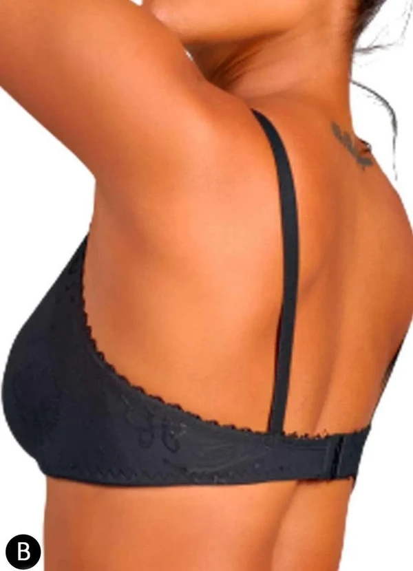 Duloren - Sutiã sem Aro e sem Bojo Duloren 121547 Taça B 11-Preto 2