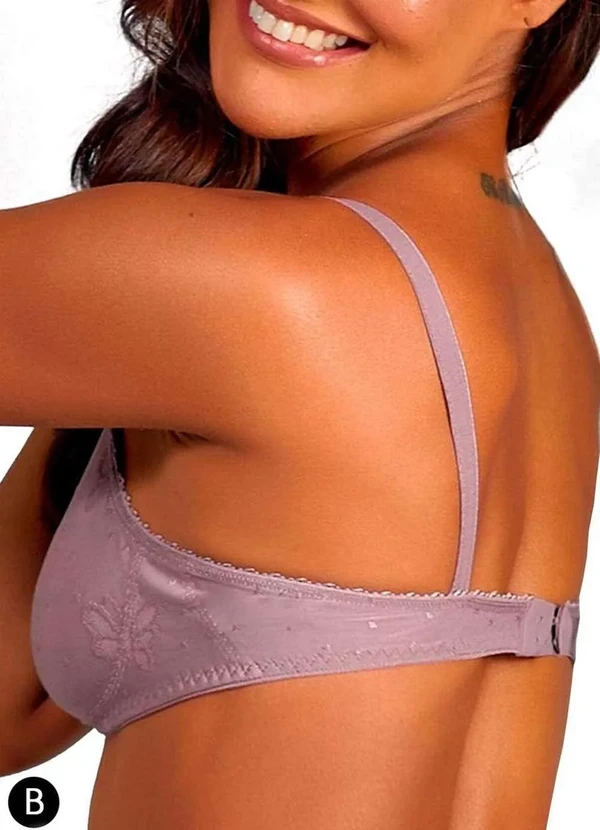 Duloren - Sutiã sem Aro e sem Bojo Duloren 121547 Taça B 77-Beringela 2