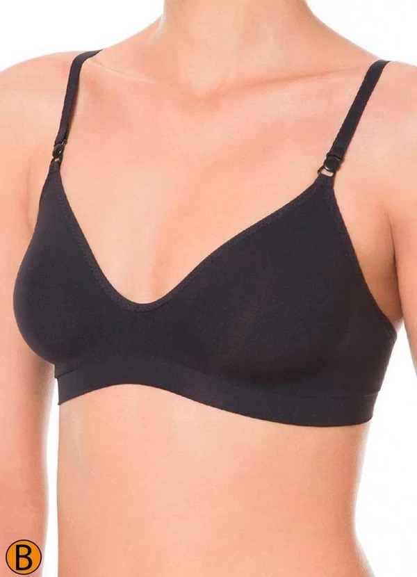 Liz - Sutiã sem Aro e sem Bojo Liz 71710 Taça B 71-Preta 2