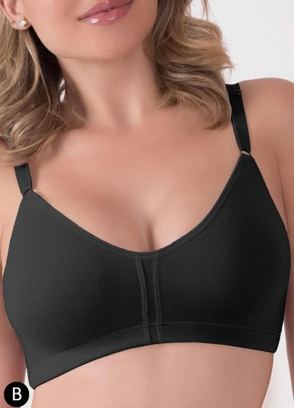 Love Secret - Sutiã sem Aro e sem Bojo Love Secret 803103 Taça B 012-Preto
