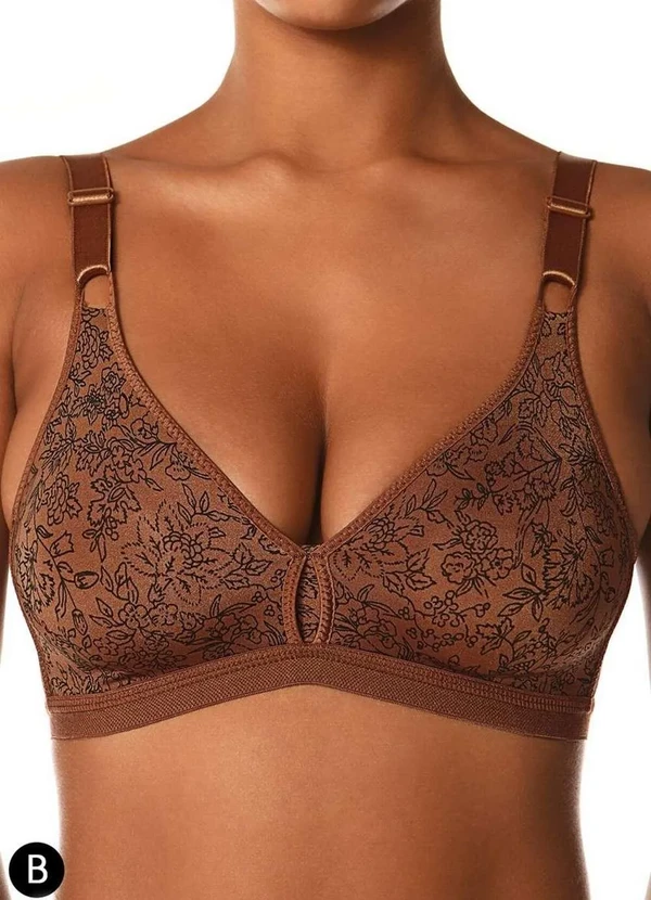 Demillus - Sutiã sem Aro e sem Bojo Olimpo Firantela Demillus 61742 Taça B 25-Bronze