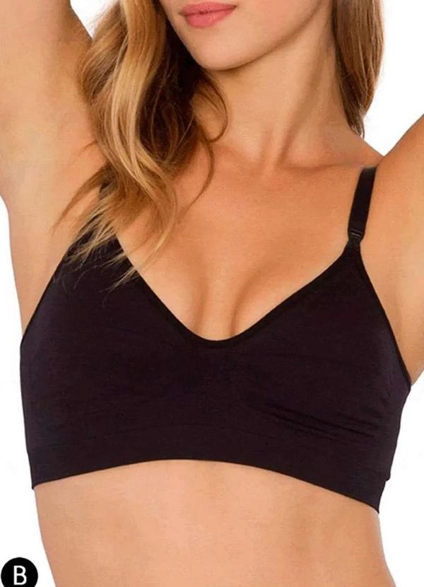 Plié - Sutiã sem Aro e sem Bojo Plie 50148 Taça B 35-Preto