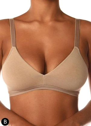 Sutiã sem Aro e sem Bojo Secret Cotton Demillus 61052 Taça B - DEMILLUS