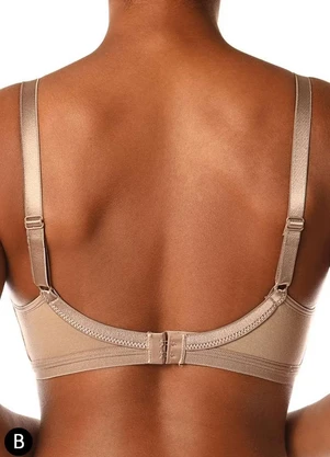 Sutiã sem Aro e sem Bojo Secret Cotton (Bege) Demillus 61052 Taça B - DEMILLUS