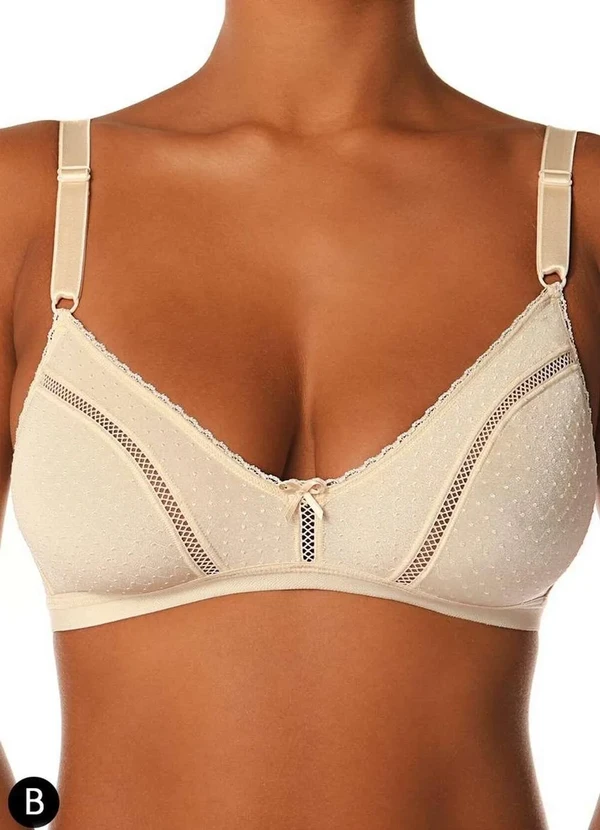 Demillus - Sutiã Sustentação Bibelô Demillus 61486/78486 Taça B 14-Perola