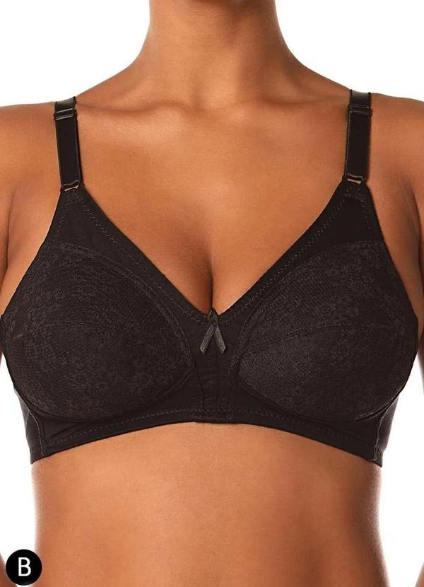 Demillus - Sutiã Sustentação Colonial Demillus 61383/78383 Taça B 27-Preto