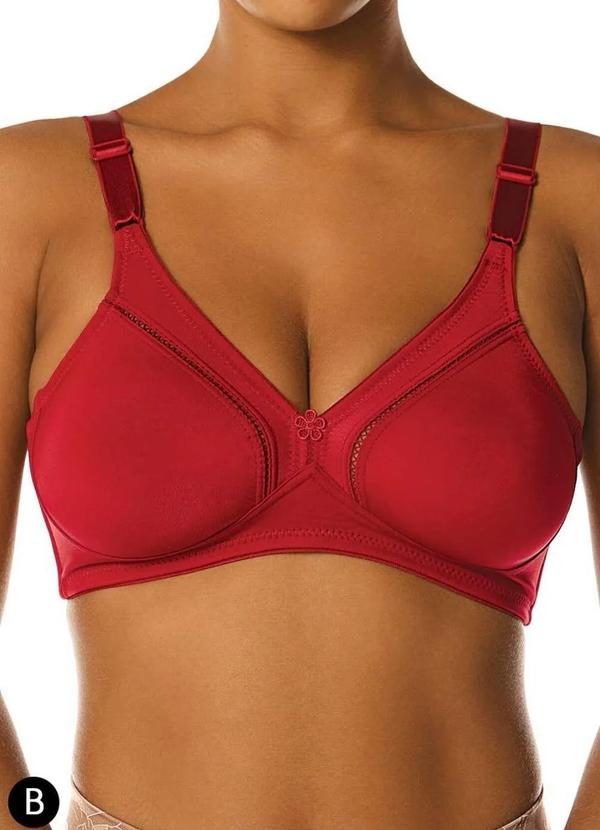 Demillus - Sutiã Sustentação Gallard Control Demillus 78808/78908 Taça B 06-Carmim
