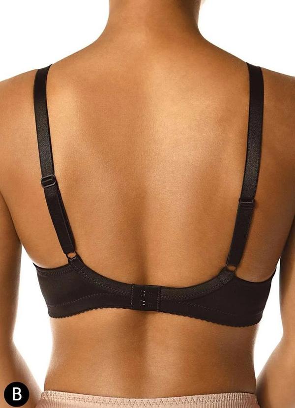 Demillus - Sutiã Sustentação Novo Badine Demillus 78528 Taça B 27-Preto 2