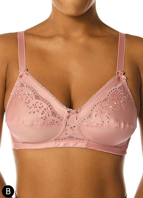 Demillus - Sutiã Sustentação Novo Badine Demillus 78528 Taça B 98-Rosa-Blush