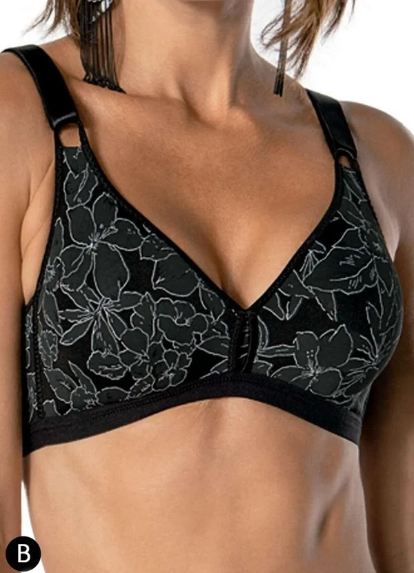 Demillus - Sutiã Sustentação Olimpo Anizete Demillus 61741 Taça B 27-Preto