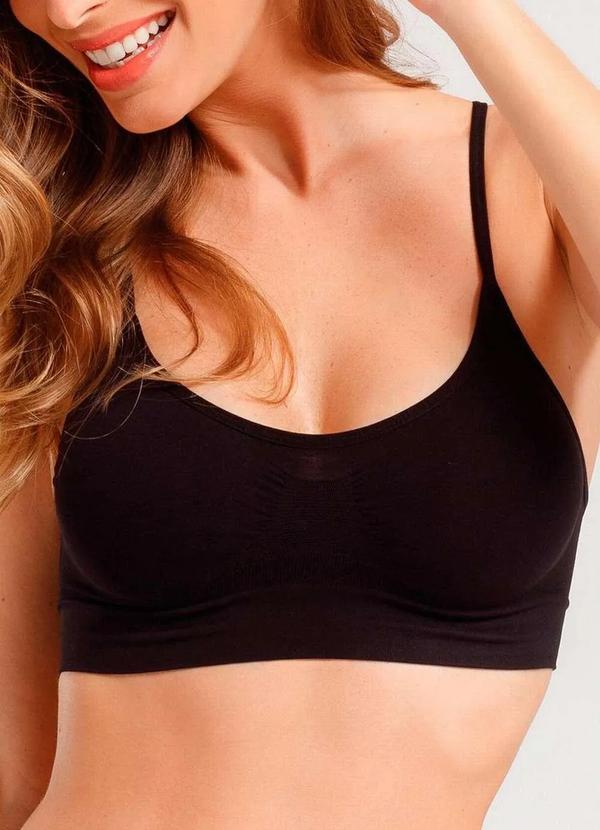 She - Top Nadador sem Aro e sem Bojo She 753.02 Pt00-Preto