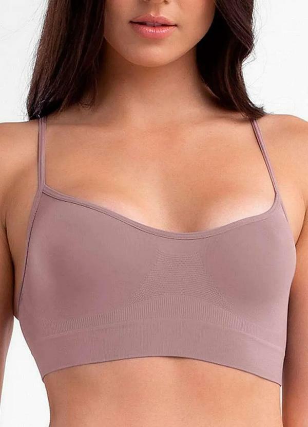 She - Top Nadador sem Aro e sem Bojo She 753.02 Ro03-Rosa-Queimado