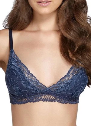 Top Rendado sem Aro e sem Bojo Valisere 24144 - VALISERE