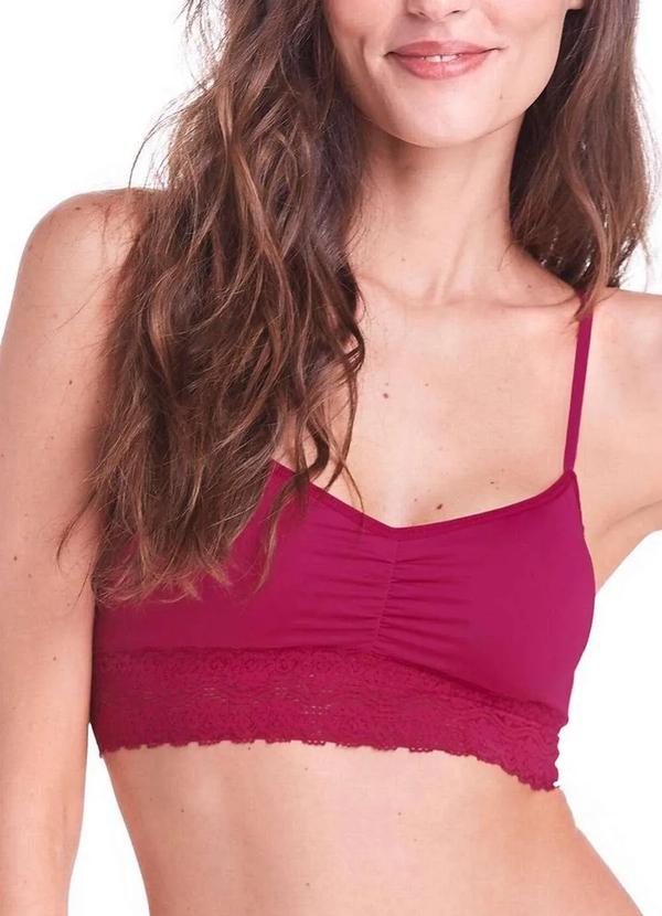 Bonjour - Top sem Aro com Bojo Removível Bonjour B2190 Djo-Rosa-Desejo