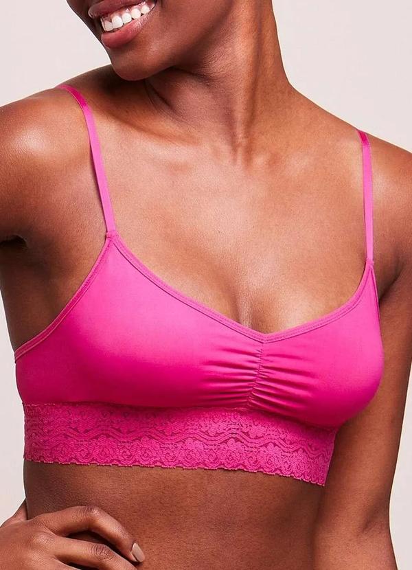 Bonjour - Top sem Aro com Bojo Removível Bonjour B2190 Rag-Rosa-Alegria
