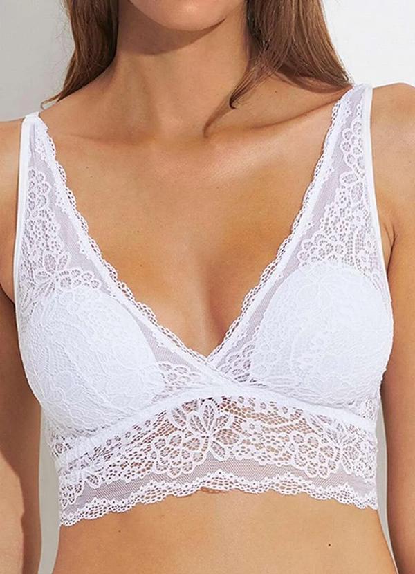 Bonjour - Top sem Aro com Bojo Removível Bonjour B2199 Brc-Branco
