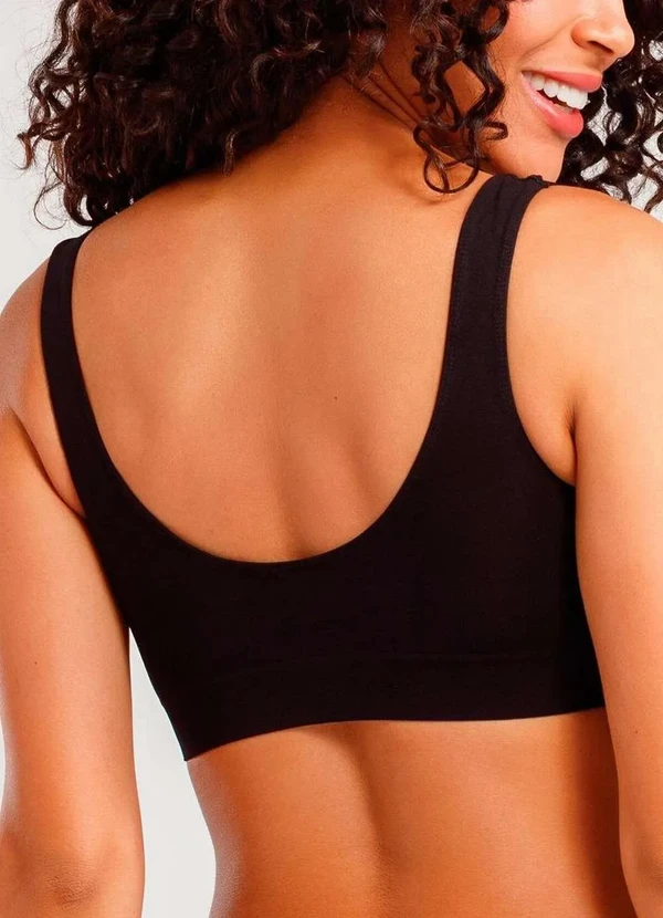 She - Top sem Aro e sem Bojo She 750.02 Pt00-Preto 2