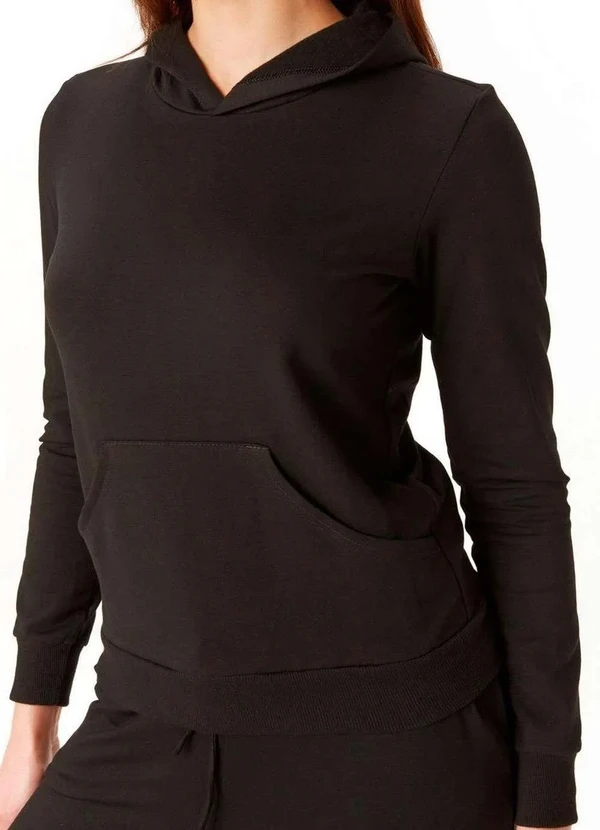 Malwee - Blusa Feminina Moletom Malwee 1000054824 00004-Preto 3