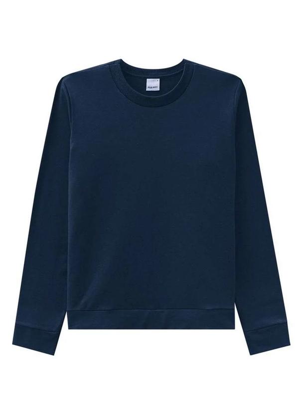 Malwee Blusa Moletom Feminina Marinho 02023-Azul-Marinho