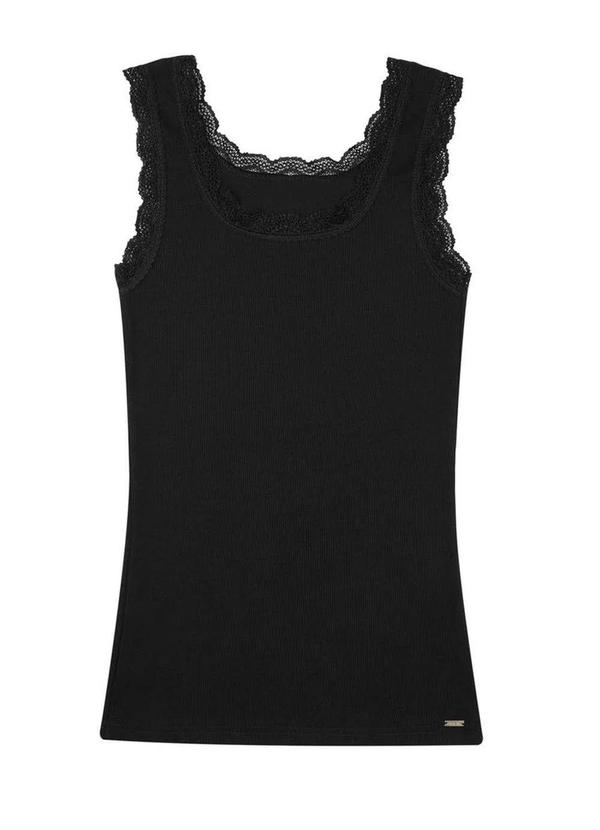 Malwee - Camiseta Feminina Regata Enfim 1000104059 00004-Preto