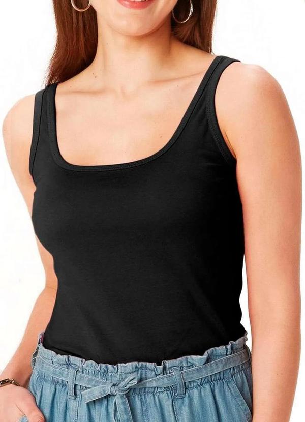 Malwee - Camiseta Feminina Regata Malwee 1000004494 00004-Preto