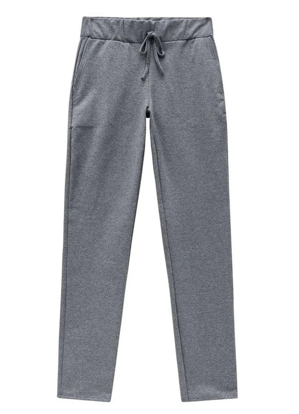Malwee - Calça Feminina Moletom Cinza 60000-Cinza-Mescla