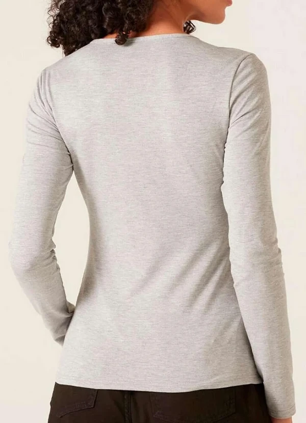 Malwee - Blusa Feminina Malwee 1000054823 50000-Cinza-Mescla 2