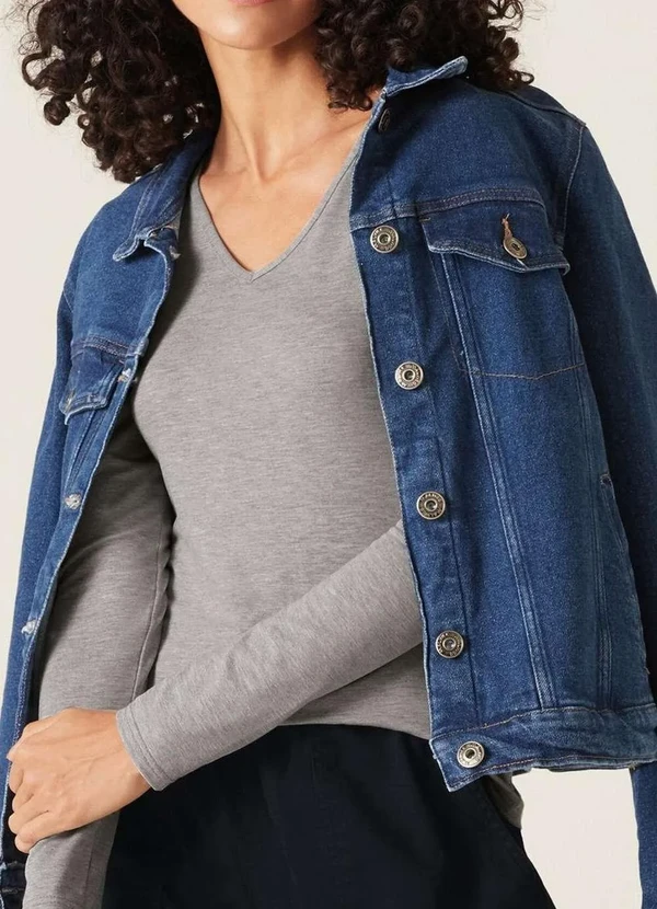 Malwee - Blusa Feminina Malwee 1000054823 50000-Cinza-Mescla 3