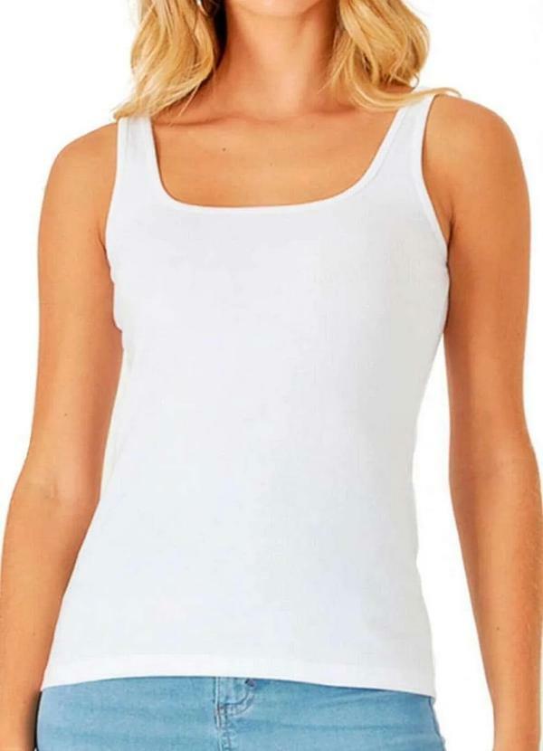 Malwee - Blusa Feminina Regata Malwee 1000004492 00001-Branca