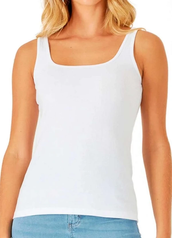 Malwee Blusa Feminina Regata Malwee 1000004492 00001-Branca