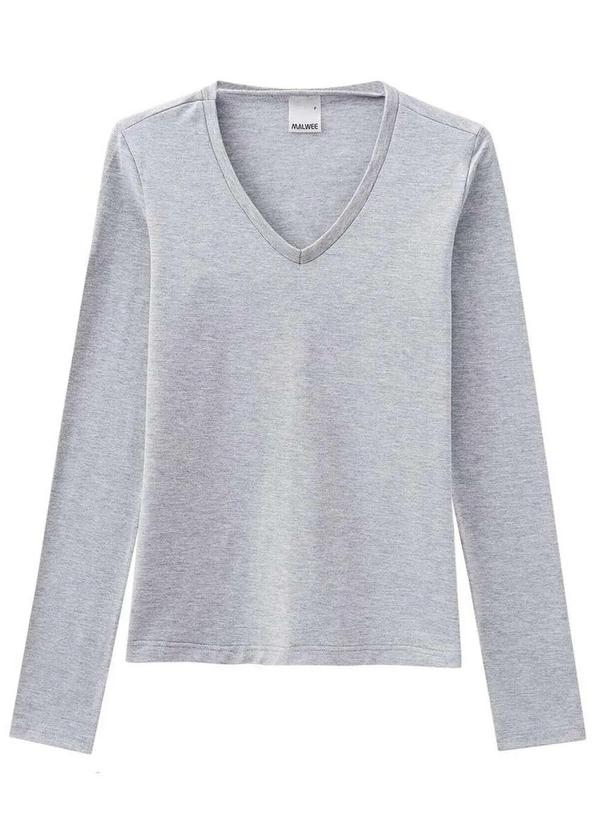 Malwee - Camiseta Feminina Cinza 50000-Cinza-Claro