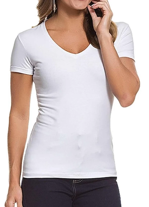 Malwee - Camiseta Feminina Malwee 1000004502 00001-Branca