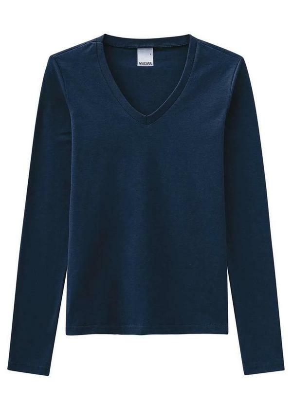 Malwee - Camiseta Feminina Marinho 02023-Azul-Marinho