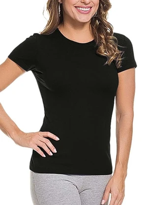 Malwee - Camiseta Feminina Preta - MALWEE
