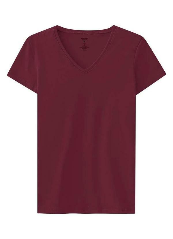 Malwee - Camiseta Feminina Vinho 00321-Vinho