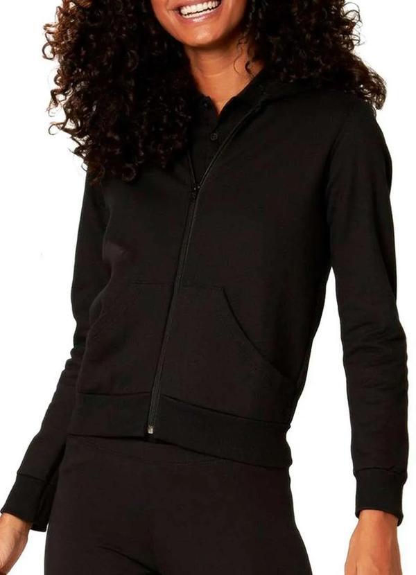 Malwee - Jaqueta Feminina Moletom Malwee 1000026299 00004-Preto