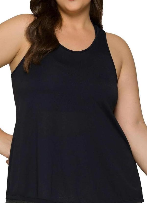 Selene - Camiseta Regata Feminina Selene 24945-001 Plus Size 550-Preto