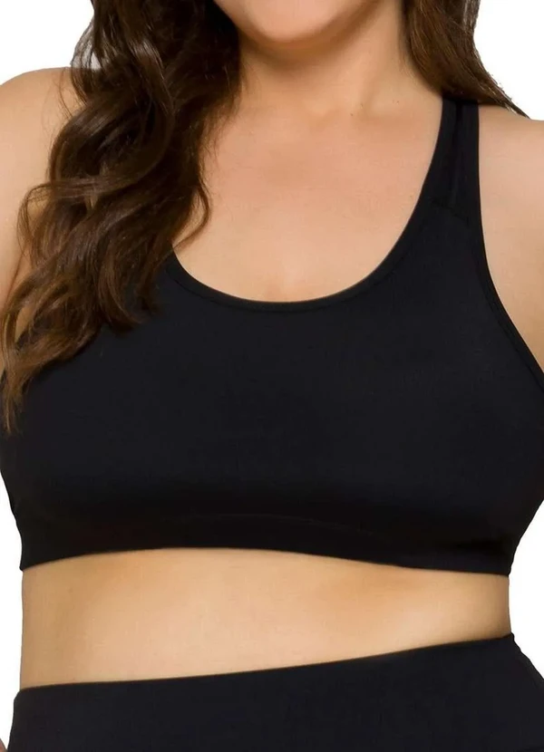 Selene - Top Feminino Nadador Selene 24915-001 Plus Size 550-Preto