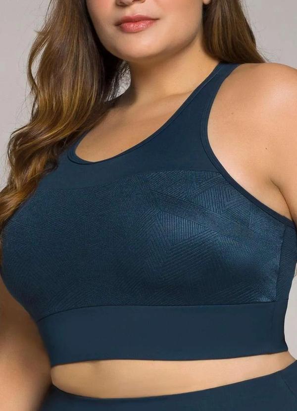 Selene - Top Feminino Selene 24971-001 Plus Size 695-Azul-Índigo