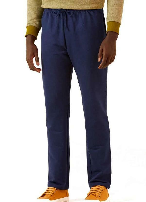 Malwee - Calça Masculina Moletom Malwee 1000006669 02023-Azul-Marinho